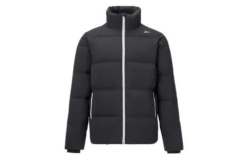 Reebok Solid Color Stand Collar Fitted Thickened Down Jacket Unisex