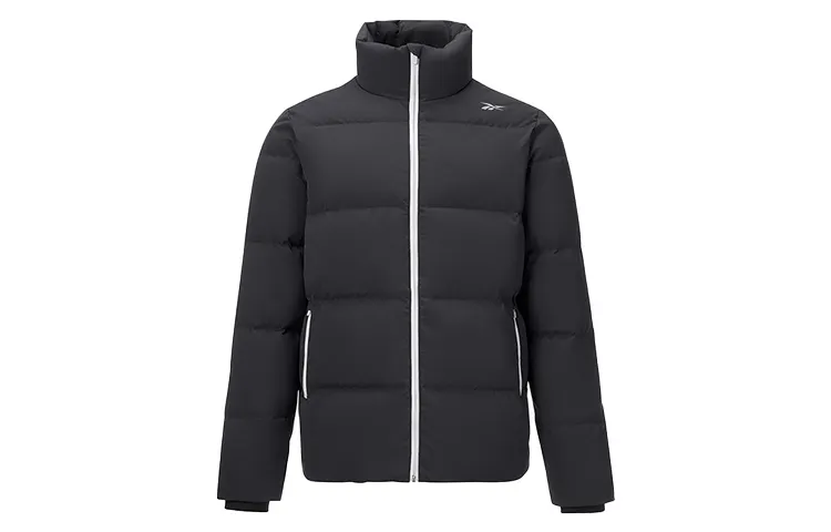 Reebok Solid Color Stand Collar Fitted Thickened Down Jacket Unisex