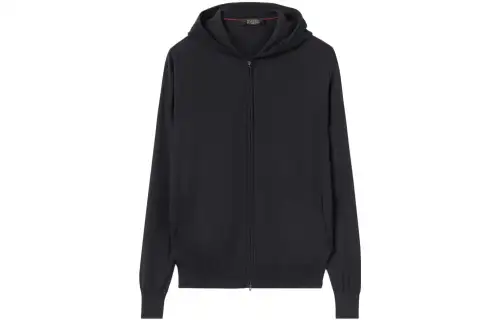 Loro Piana Jackets Men's Black Baseball Collar Moderate Other