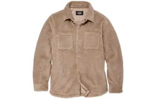 UGG Velvet Jackets Men's Tea Brown Lapel Moderate