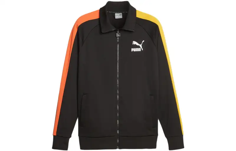 PUMA Club Graphic Jackets Men's Black Stand Collar Moderate Other
