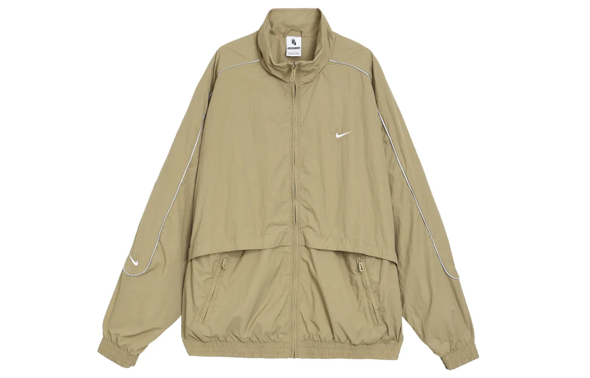 Nike Jackets Men's Khaki Stand Collar Moderate Other