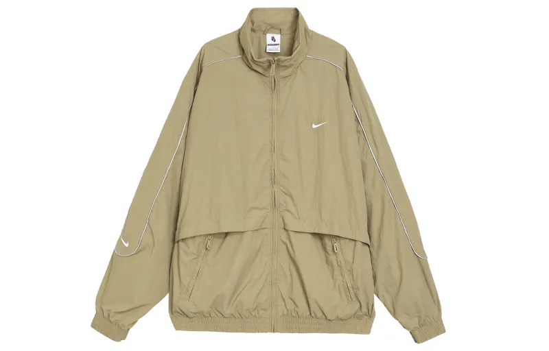 Nike Jackets Men's Khaki Stand Collar Moderate Other