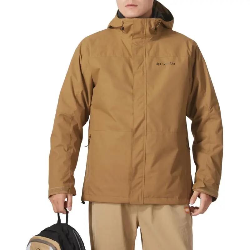 Columbia BRAZEN 2024 Fall Abrasion Resistant Thermal Windbreaker Jacket Men's Brown