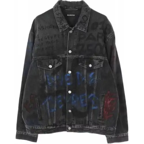 Balenciaga Grafitti Denim Jacket