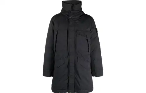 STONE ISLAND Down Jacket Unisex Black