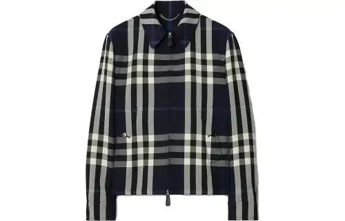 【Previous Season】check-print wool-blend jacket