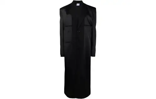 Vetements Coats Men's Black Lapel Moderate