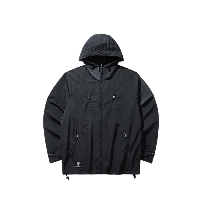 Anta Basketball Collection Outdoor Hiking Business/Casual Windbreaker Jacket Unisex Basic Black