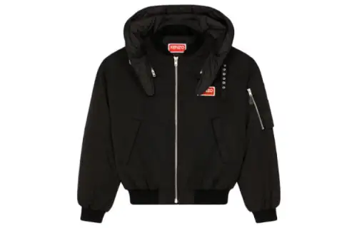 KENZO Logo-patch Zip-up Hooded Jacket