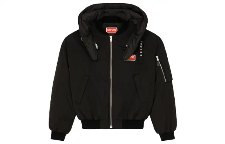 KENZO Logo-patch Zip-up Hooded Jacket