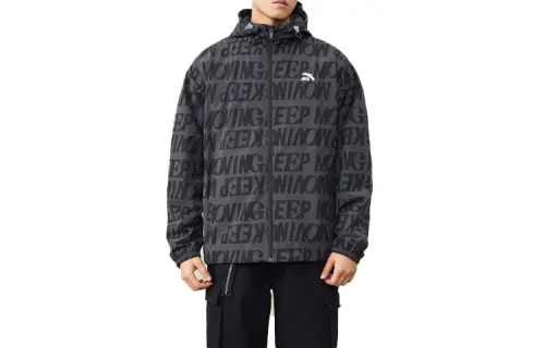 Anta Life Collection Windproof Sun Protection Clothing Men's Ink Power Gray