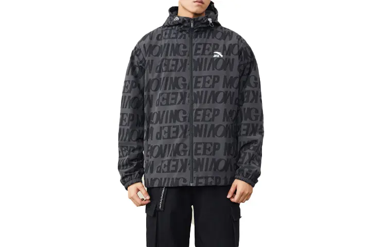 Anta Life Collection Windproof Sun Protection Clothing Men's Ink Power Gray