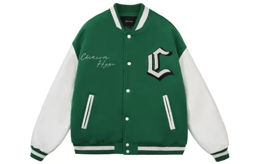 CHINISM Baseball Jerseys Unisex Baseball Collar Moderate Straight Fit