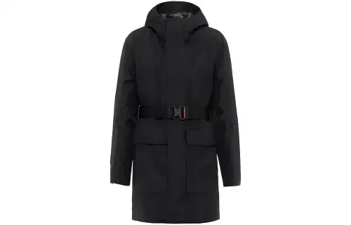 PRADA Coats Men's Black Hooded Moderate