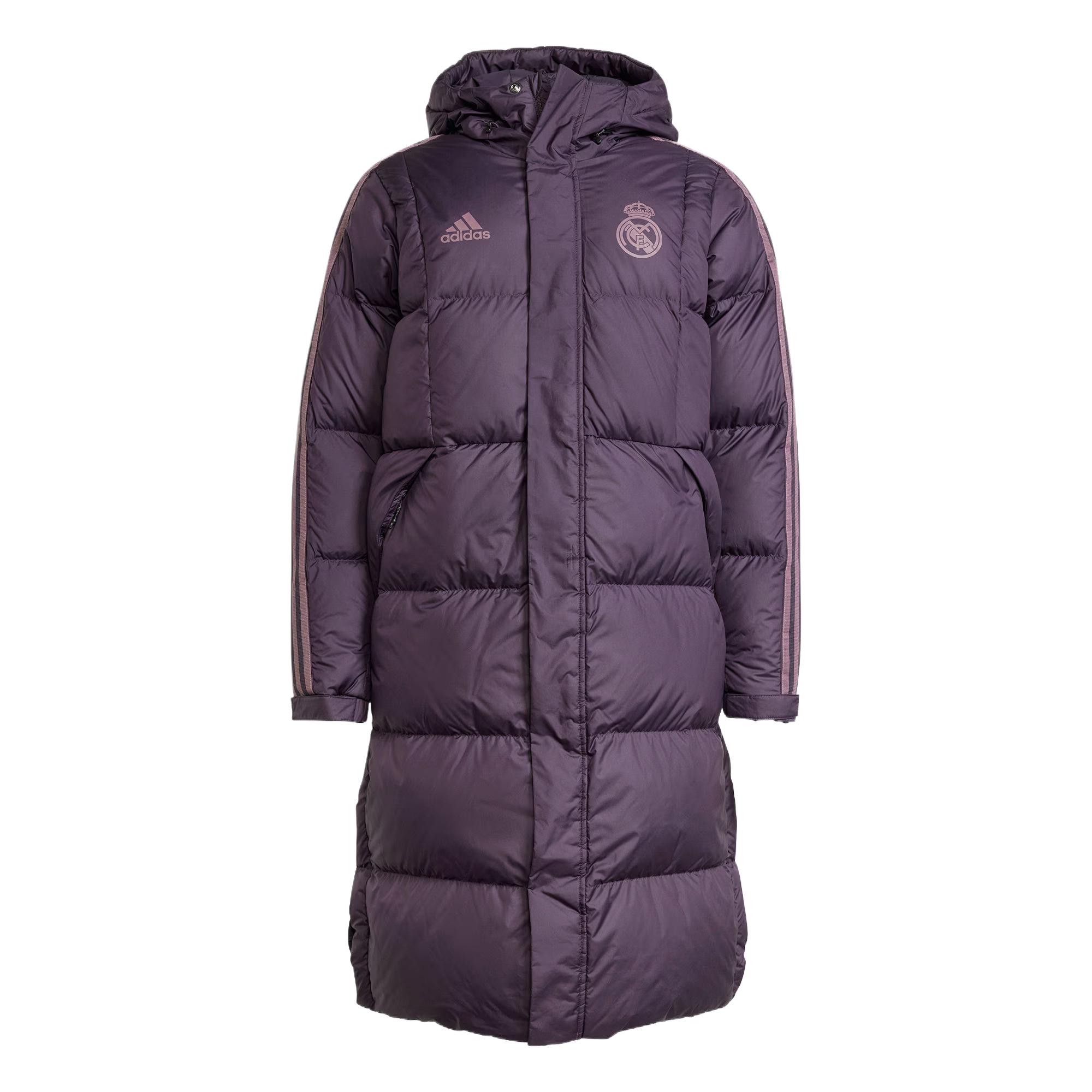 Мужские куртки adidas Real Madrid SEASONAL DOWN COAT (темно-фиолетовые)