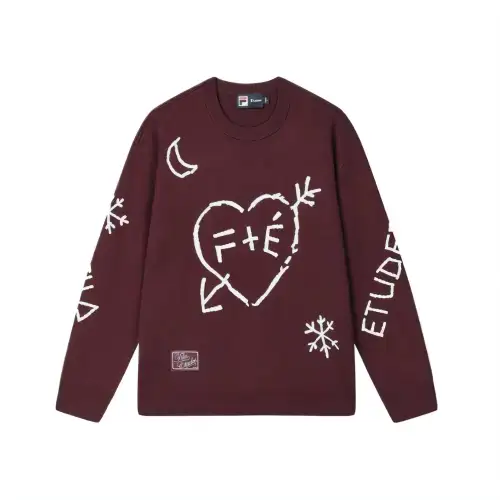 FILA x Études Sweatshirt Unisex Song Wei'er Burgundy