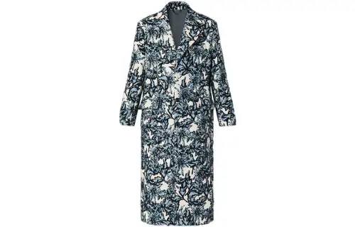 LOUIS VUITTON Coats Men's Blue Suit Collar Moderate Straight Fit