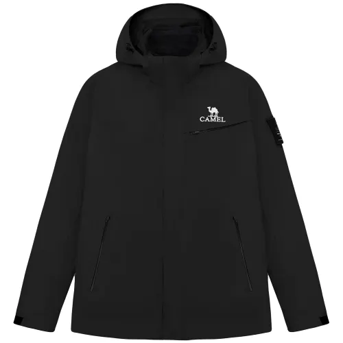 CAMEL Travel windproof liner with down, wear-resistant hoody, keep warm jacket, three-in-one, adds volume