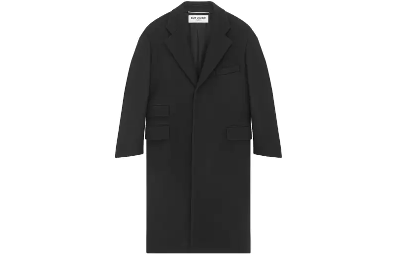 SAINT LAURENT Coats Men's Black