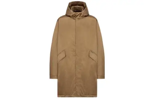 Dior Logo Embroidered High Neck Coat