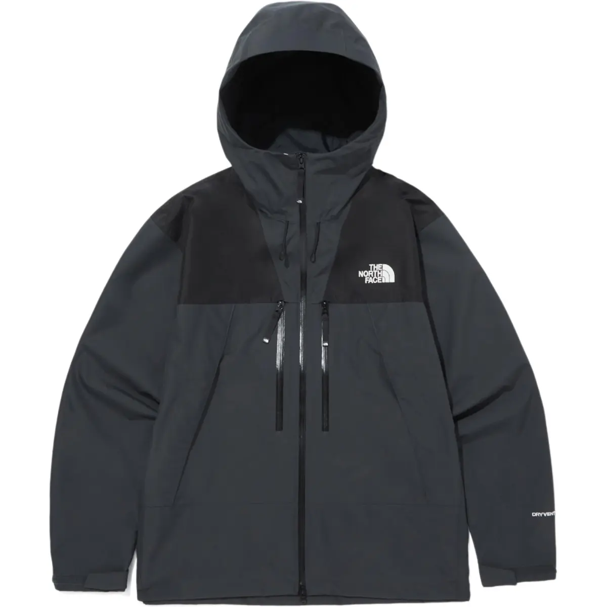 THE NORTH FACE Waterproof And Windproof Windbreaker Jacket Unisex Charcoal Gray