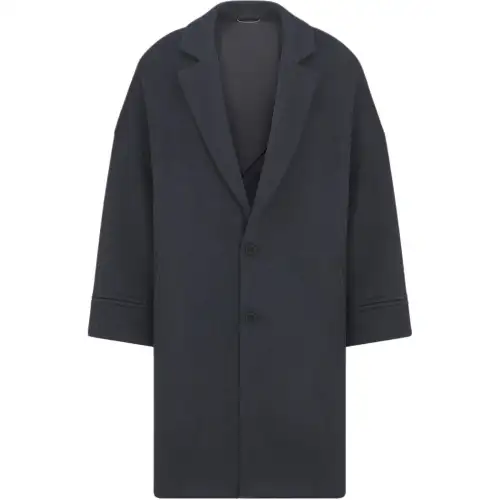 DIOR Coats Men's Black Lapel Moderate