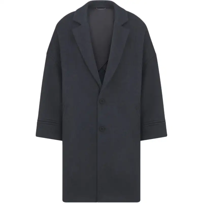 DIOR Coats Men's Black Lapel Moderate