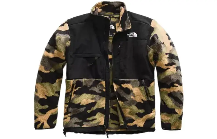 THE NORTH FACE Velvet Jackets Men's Camouflage Stand Collar Moderate