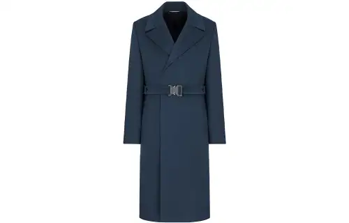 DIOR Quarterly New Products Coats Men's Marine Blue Lapel Moderate
