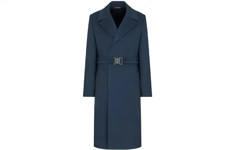 DIOR Quarterly New Products Coats Men's Marine Blue Lapel Moderate