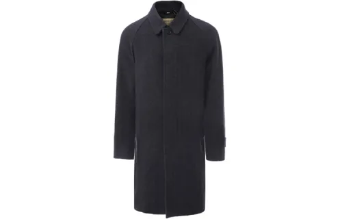 Burberry Coats Men's Black Gray Color Lapel Moderate