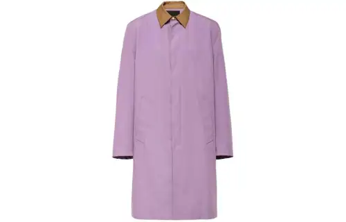 PRADA Cotton Raincoat Coat Men's Purple