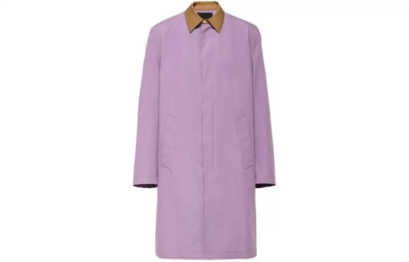 PRADA Cotton Raincoat Coat Men's Purple