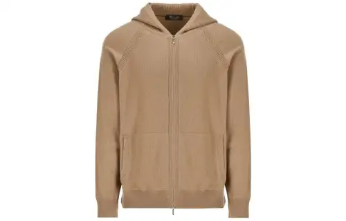 Loro Piana Jackets Men's Light Umber Hooded Moderate Other