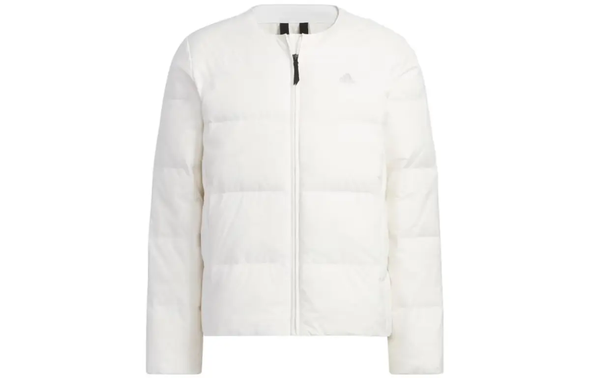 Adidas Down Jackets Men's White Stand Collar Moderate Other