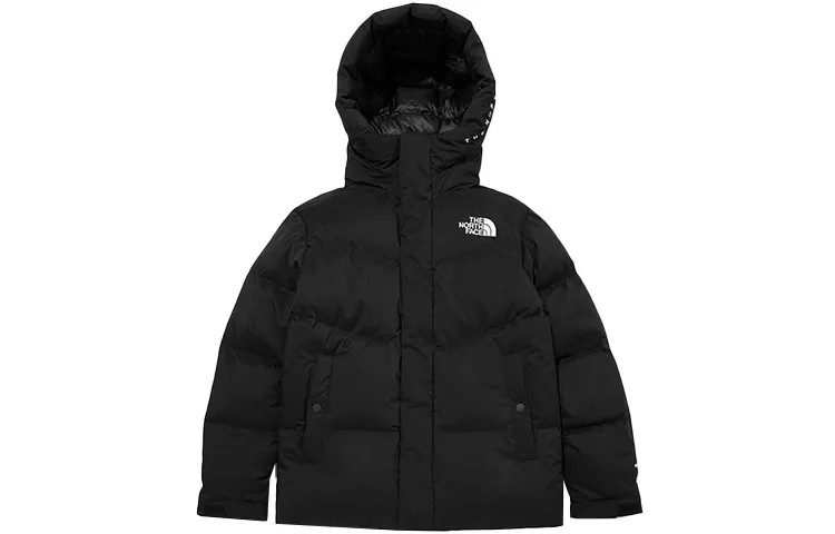 THE NORTH FACE Down Jackets Unisex Black Hooded Moderate Straight Fit