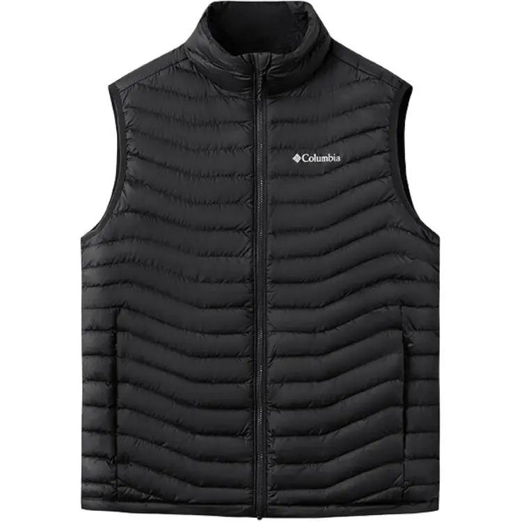 Columbia Vests Men's Black Stand Collar Moderate Other