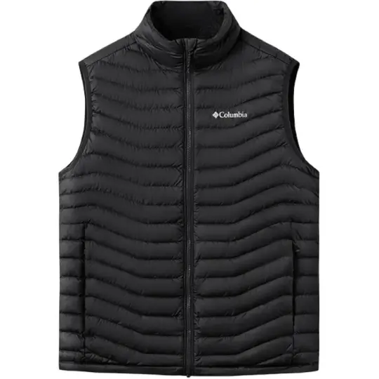 Columbia Vests Men's Black Stand Collar Moderate Other