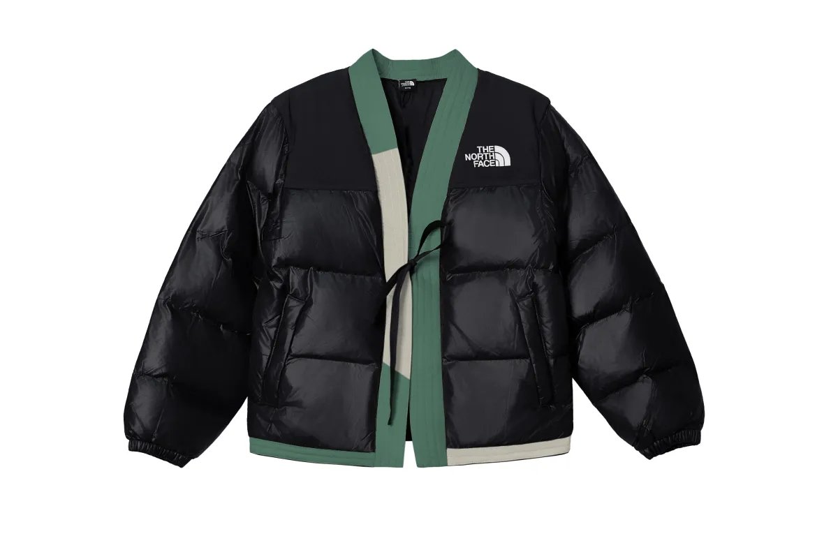 THE NORTH FACE Nuptse Puffer Jacket Men's Black Beige Yellow Green