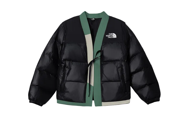 THE NORTH FACE Nuptse Puffer Jacket Men's Black Beige Yellow Green