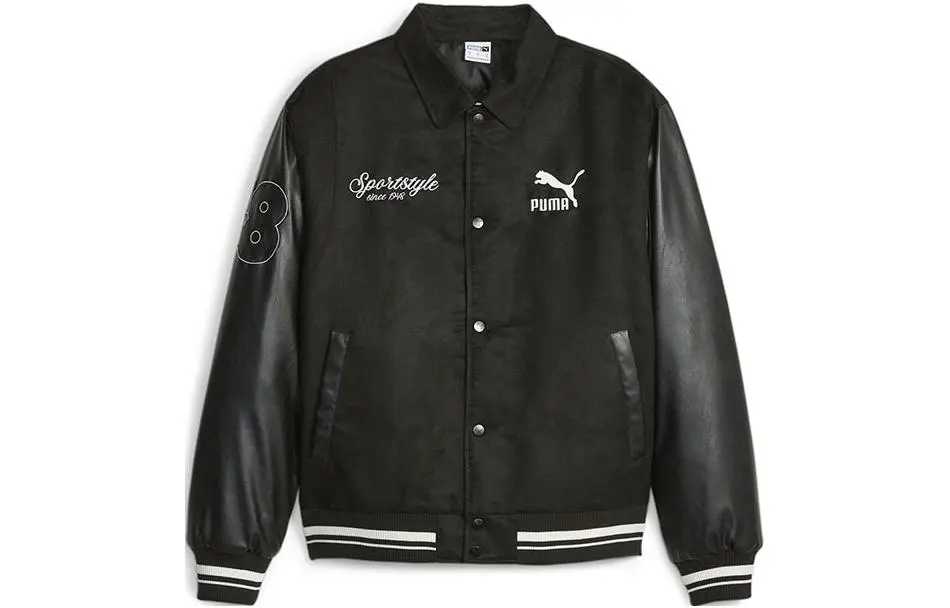 PUMA Jackets Men's Black Lapel Moderate Other