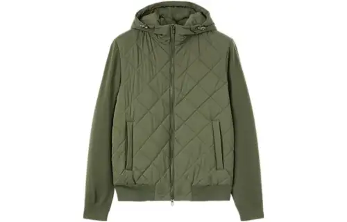 Loro Piana Jackets Men's Green Hooded Moderate Other