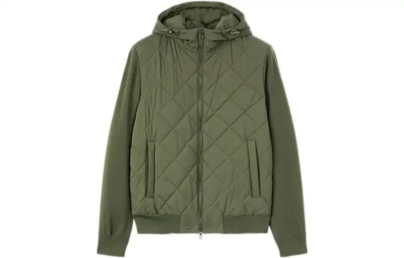 Loro Piana Jackets Men's Green Hooded Moderate Other
