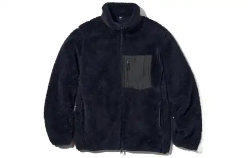 UNIQLO Velvet feel Coat Men's Navy Blue