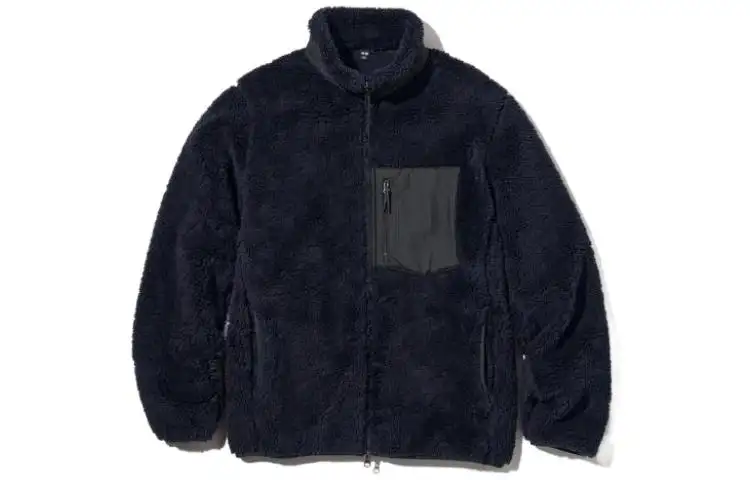 UNIQLO Velvet feel Coat Men's Navy Blue