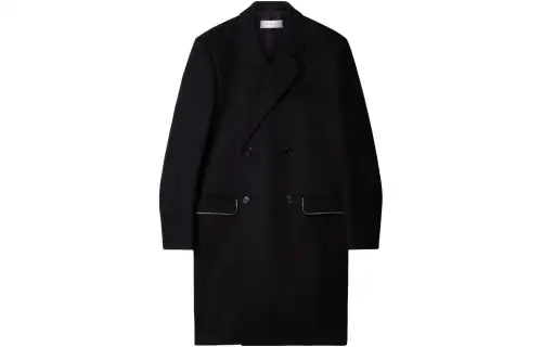 OFF-WHITE zip-detail virgin wool coat