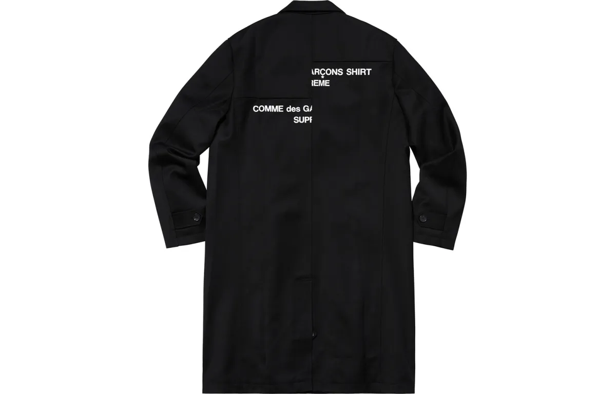 Supreme Comme Des Garcons Shirt Wool Overcoat