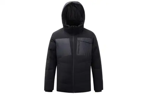 ANTA Down Jackets Men's Black Hooded Moderate
