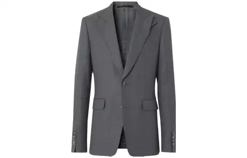 Burberry Wool Ramie Tailored Jacket